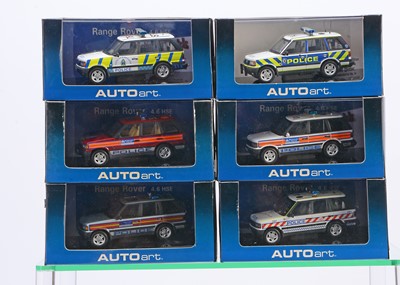 Lot 416 - Cheshire 999 Models & Similar 1:43 Scale Code 3 Range Rover Police Vehicles