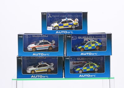 Lot 418 - Cheshire 999 Models & Similar 1:43 Scale Code 3 Imprezza & Lancer Police Vehicles