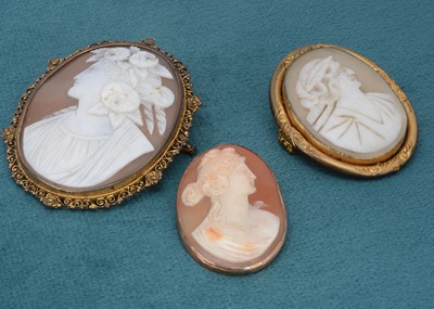 Lot 13 - An early 20th century continental shell carved cameo brooch-pendant