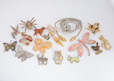 Lot 63 - A quantity animal and insect jewellery