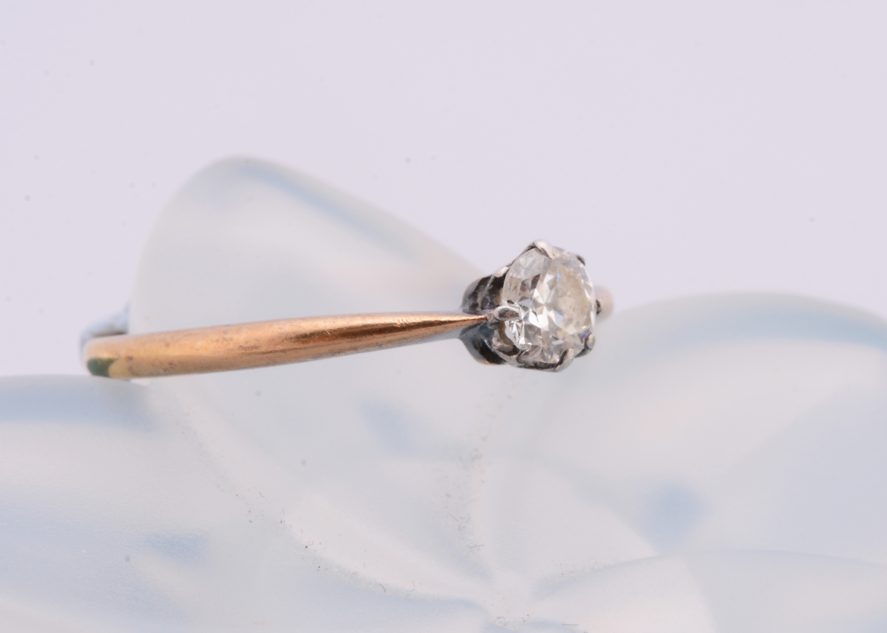 Lot 87 - A 22ct gold diamond solitaire dress ring,