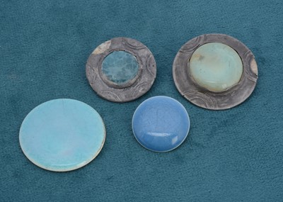 Lot 128 - A blue Ruskin button