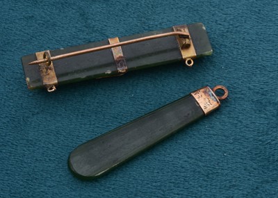 Lot 163 - Two items of New Zealand green stone