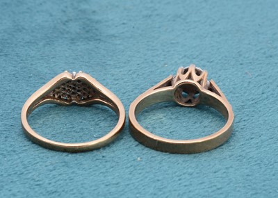 Lot 217 - A 9ct gold diamond illusion set solitaire dress ring