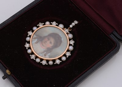 Lot 351 - An Edwardian double ivory portrait miniature