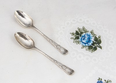 Lot 408 - A pair of Victorian Scottish silver teaspoons