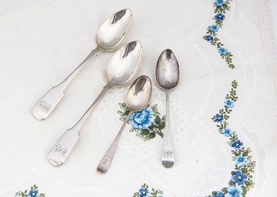 Lot 412 - Four silver teaspoons