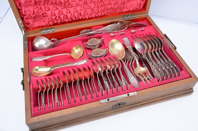 Lot 442 - A fine Art Nouveau period continental canteen of cutlery