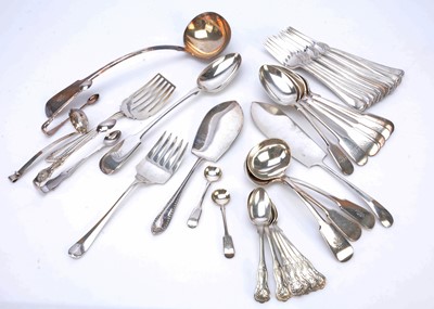 Lot 455 - A group of silver plated flatware