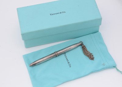 Lot 497 - A modern silver biro pen from Tiffany & Co