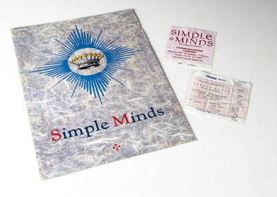 Lot 324 - Simple Minds Programme / Tickets
