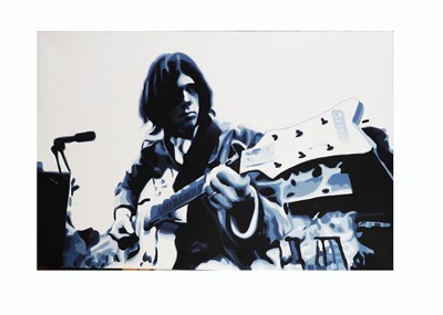 Lot 383 - Neil Young / Acrylic on Canvas