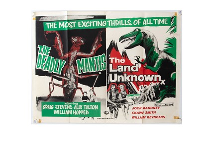 Lot 428 - Deadly Mantis / The Land Unknown Quad Poster