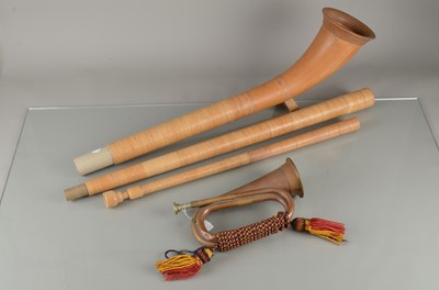 Lot 573 - Chris Barber / Alpenhorn / Hunting Horn