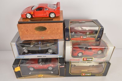 Lot 11 - Burago and Other 1:18 and 1:24 Scale 1950s and Later Cars (6)