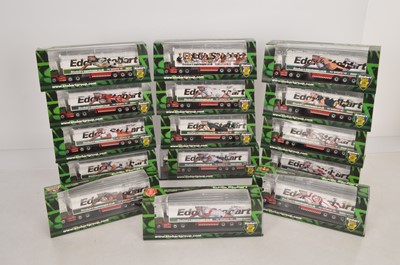 Lot 83 - Oxford Diecast Eddie Stobart Super League Rugby 1:76 Scale Articulated Trucks (15)