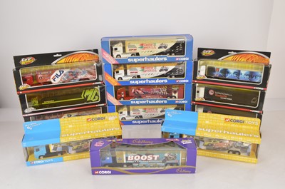 Lot 144 - Corgi Modern Articulated Trucks Racing and Car Branded (13)