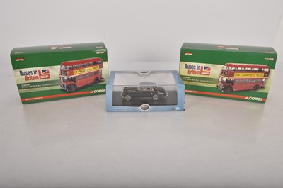 Lot 160 - Modern Diecast Buses and Rolls Royce (3)