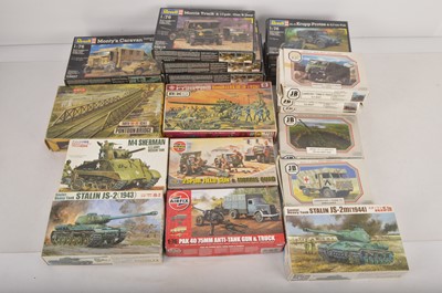 Lot 343 - Unbuilt 1/76 scale plastic  military kits  in original boxes (22)