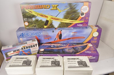 Lot 361 - Radio Controlled Aircraft Models by Hobby Zone and UM Cessna Electric Plane and spare RC Control Units 