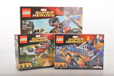 Lot 367 - Lego Marvel Super Heroes boxed sets (3)