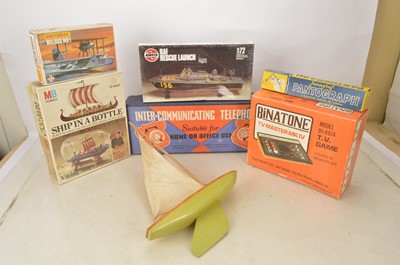 Lot 377 - 1960's and later Toys Kits TV Game and Yacht by various makers