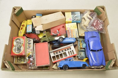 Lot 402 - Quantity of mainly plastic toys from 1950's -present including Tri-ang Minic Motorway Airfix Mettoy Norev and others (40+)