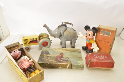 Lot 406 - Variety of 1950's-60's Toys Puppet and Jigsaws by Brio Disney and others (7)