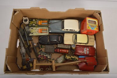 Lot 436 - Large collection of Tin Toys and Cars including Penny Toys by various makers (25)