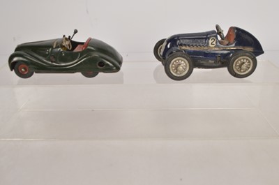 Lot 443 - Pair of Schuco clockwork tinplate Cars (2)