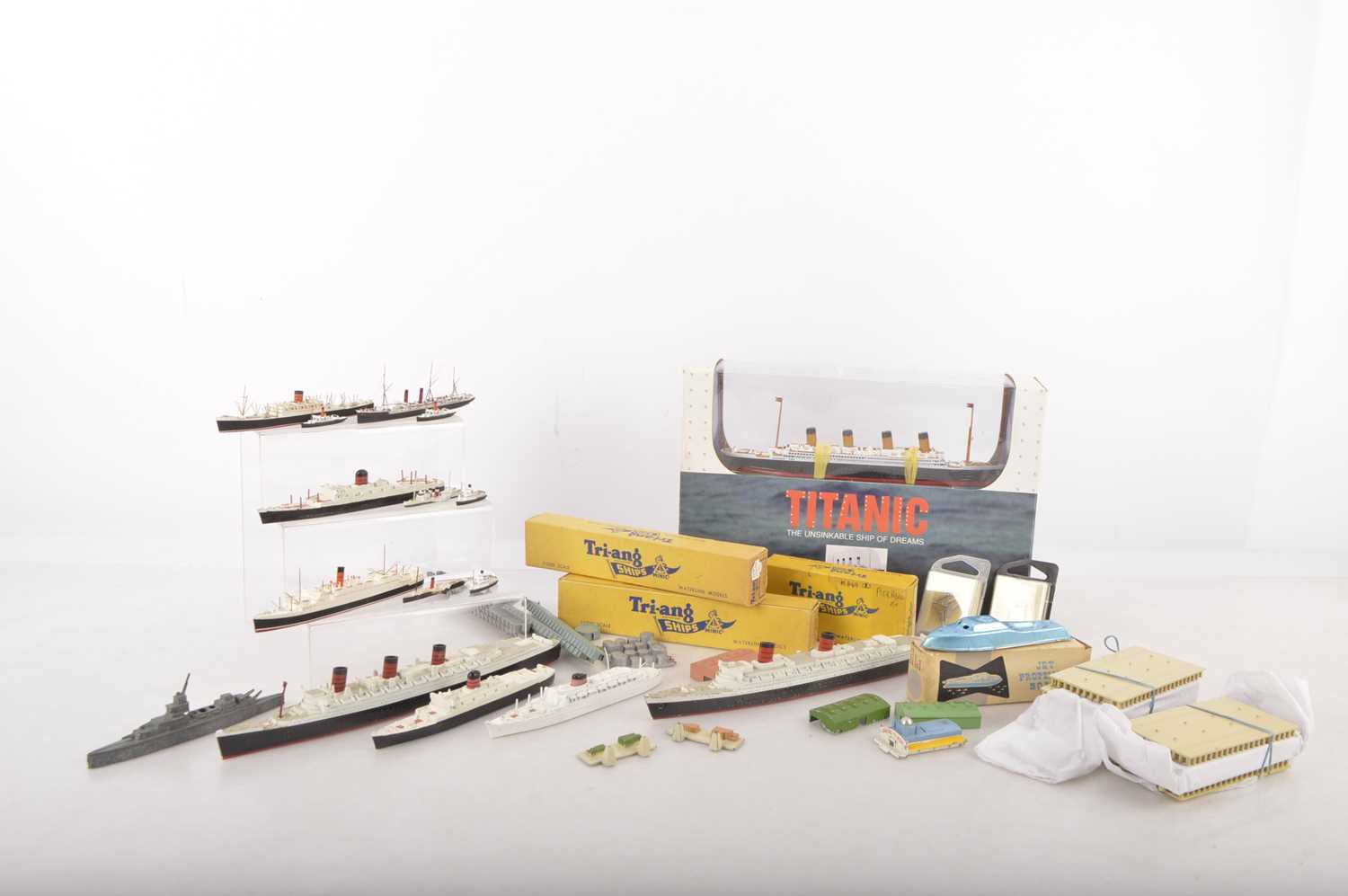Lot 492 - Tri-ang Minic Ships and Hornby Minic Ships