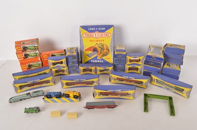 Lot 497 - Lone Star 000 gauge Treble-0-Lectric Rolling stock and track with original Lone Star locomotives (qty)