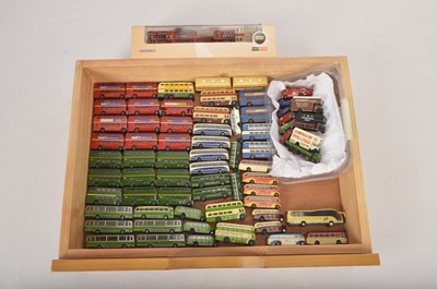 Lot 515 - Large collection of Oxford Diecast N Gauge Buses and a few other vehicles mostly unboxed (70+)