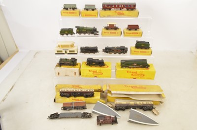 Lot 518 - Tri-ang TT Locomotive Coaches Trucks Accessories and Track