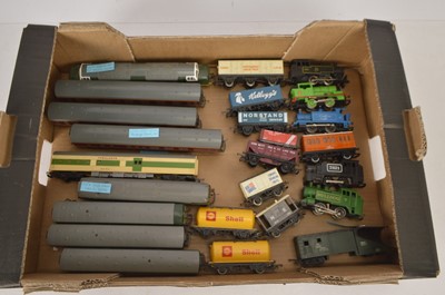 Lot 594 - Hornby Margate some early Tri-ang and Lima  00 Gauge unboxed Locomotives Coaches goods Rolling Stock Track and Accessories (qty)