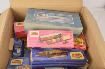 Lot 618 - Hornby-Dublo 2 rail and  3 rail  00 gauge accessories buildings and track  (qty)