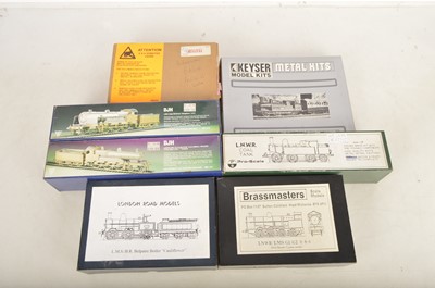 Lot 700 - Unmade and Part-made Finescale 4mm Scale LNWR-related Steam Locomotive Kits by Various Makers (8 boxes)