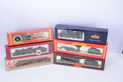 Lot 753 - Hornby Bachmann Lima Dapol 00 gauge Steam Locomotives and tenders in original boxes (6)