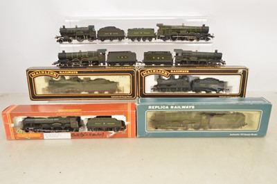 Lot 772 - Modified Hornby Bachmann Mainline and kit-built GW origin locos 00 gauge in GW green liveries (8)