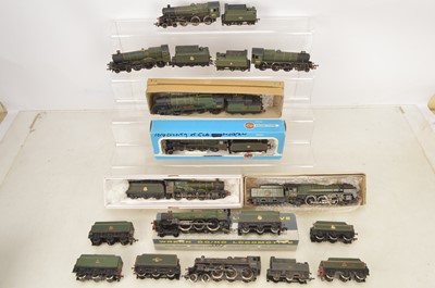 Lot 774 - Modified Hornby Wrenn Bachmann and kit-built Locomotives 00 gauge in BR green liveries (14)