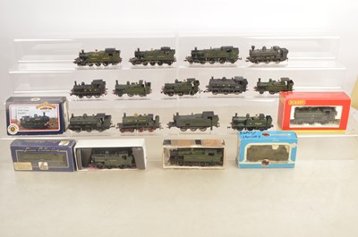 Lot 779 - Modified Hornby Bachmann Airfix and kit-built tank Locomotives 00 gauge in GWR green liveries (19)