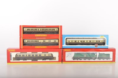 Lot 837 - Hornby Airfix Locomotives and coaches in original boxes (5)