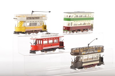 Lot 839 - Corgi Tower Models motorised Trams for use with 00 gauge track (4)