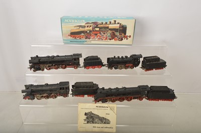 Lot 941 - Marklin HO gauge Steam  Tender Locomotives in DB black/red  (5)