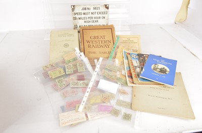 Lot 1002 - Railway books Tickets and paper memorabilia (qty)