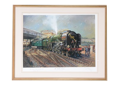 Lot 1015 - Cuneo framed and unframed Railway Prints and Transcord LP's and various unused DVD'S (qty)