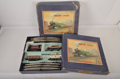 Lot 1020 - Three Hornby 0 Gauge Clockwork Train Sets