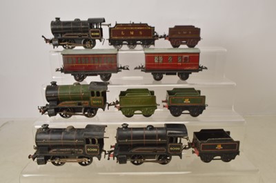 Lot 1024 - Hornby 0 Gauge incomplete clockwork No 3 Locomotives and Tenders (6)