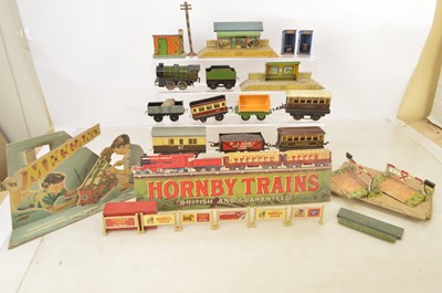 Lot 1042 - Hornby 0 Gauge smaller Trains and Accessories (qty)