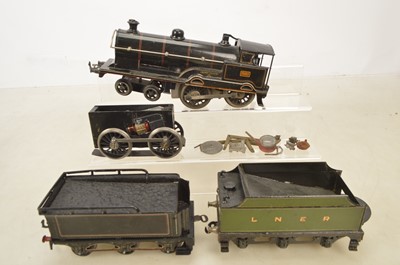 Lot 1110 - A Bing/Bassett-Lowke 0 gauge 3-rail electric LNWR 'George the Fifth' Locomotive Tender and other items (6)